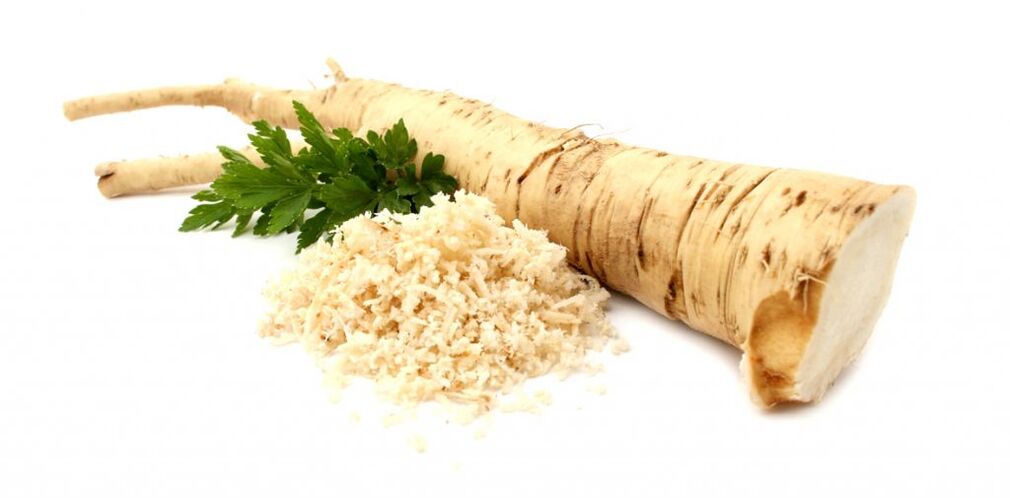 horseradish and elderberry rubbing with cervical osteochondrosis